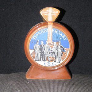 1898-1973 75TH ANNIVERSARY FRATERNAL ORDER OF THE EAGLES (FOE) DECANTER (empty)